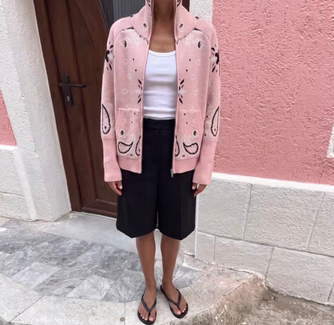 BABY PINK ZIP UP