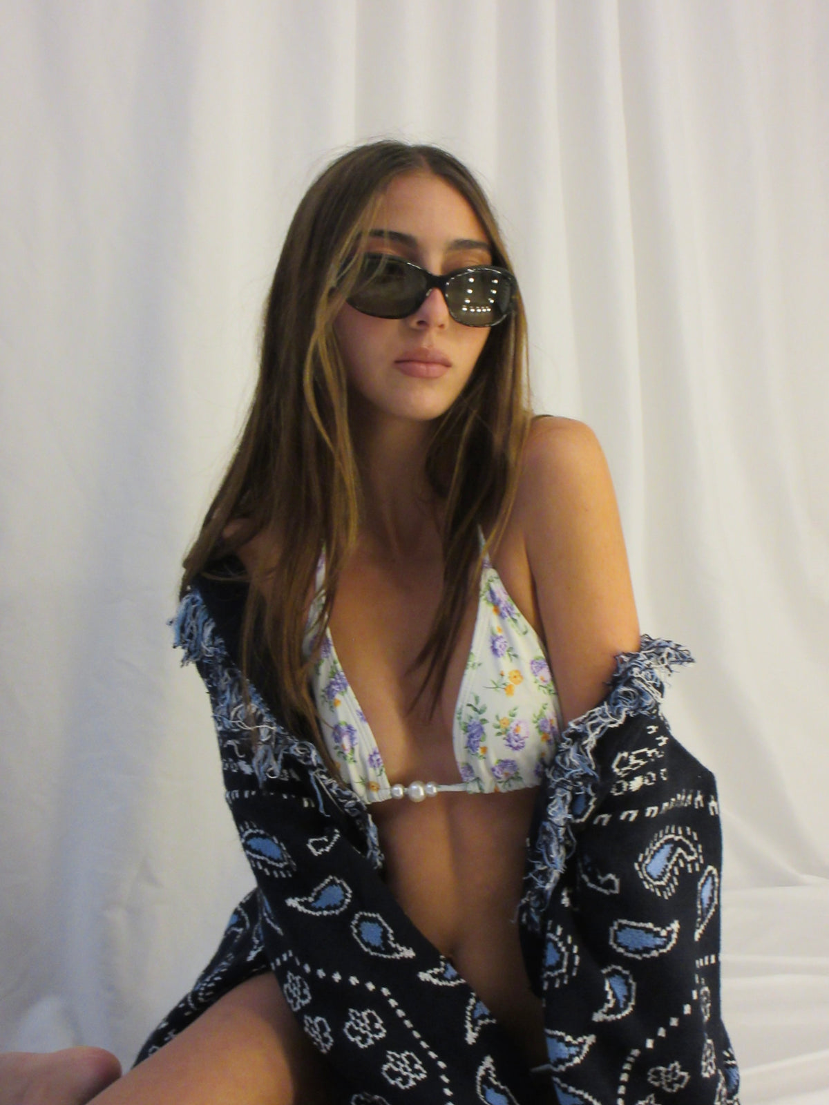 ROYAL BANDANA LONG CARDIGAN