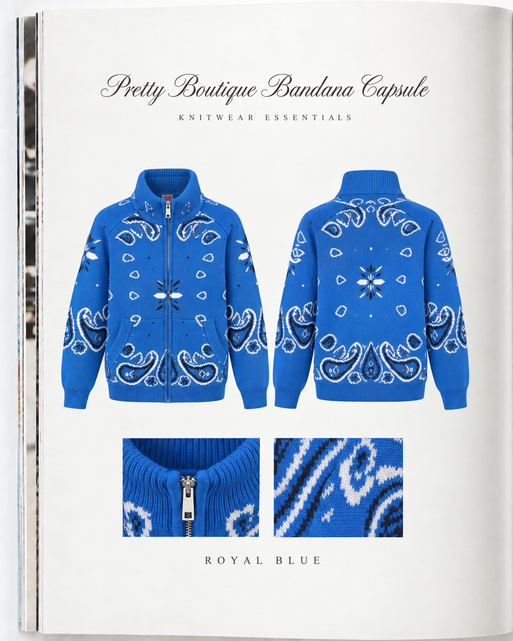 ROYAL BLUE ZIP UP