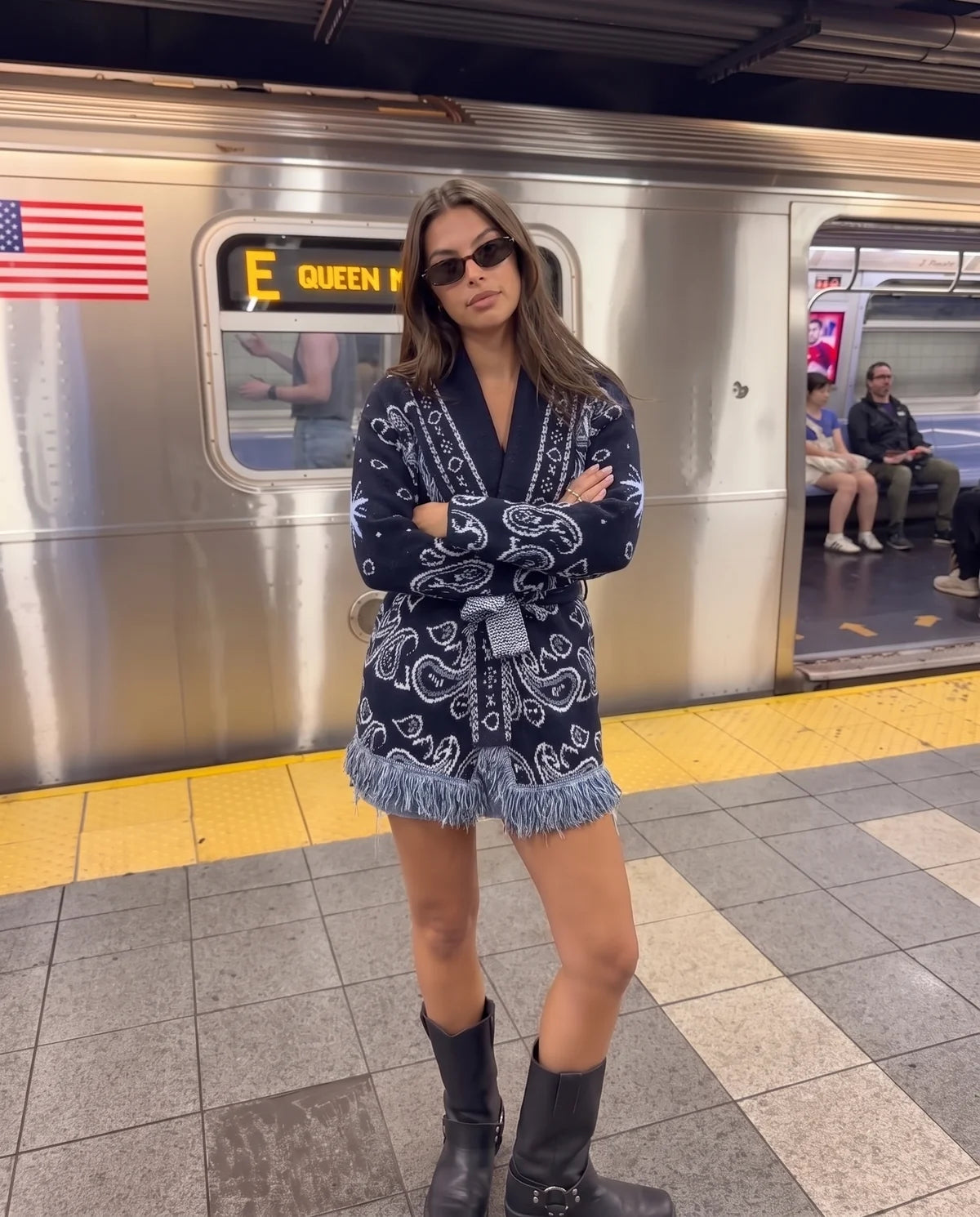 ROYAL BANDANA LONG CARDIGAN